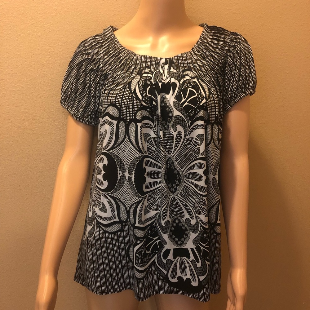 Black and White blouse